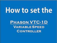 How to set the Phason VTC-1D
